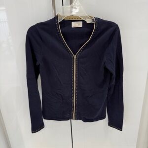 EP Pro Navy Sweater Zipper Front